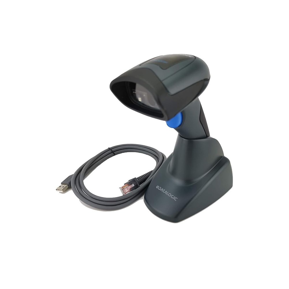 Datalogic QuickScan QD2430 2D Barcode Scanner USB w/ Stand & Cable