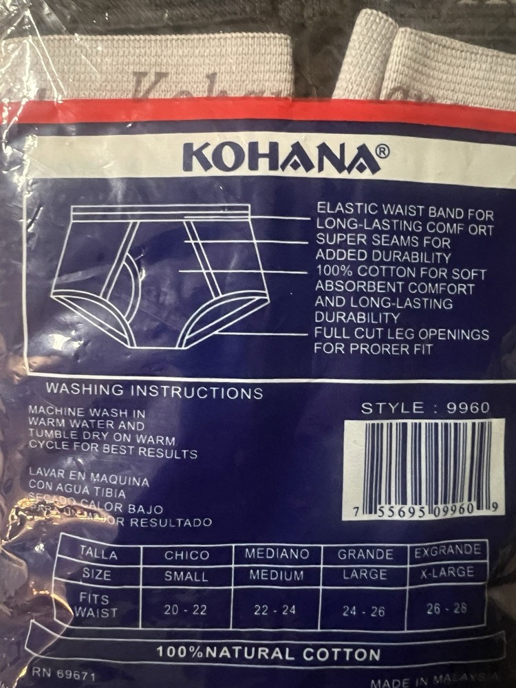 Kohana Boys Briefs 3 pack Assorted Colors
