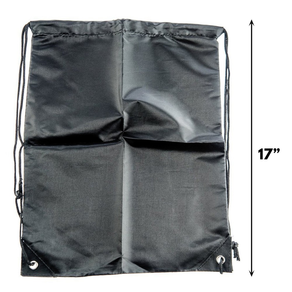 Black Drawstring Security Strings Bag with Stopper