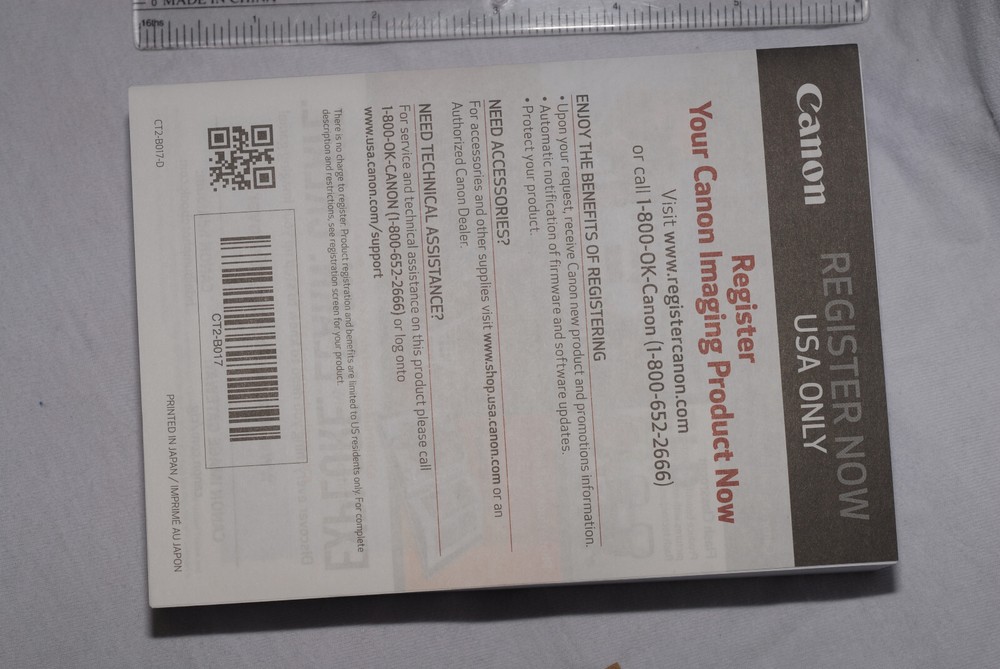 Canon EOS R6 Instruction Manual Open Box