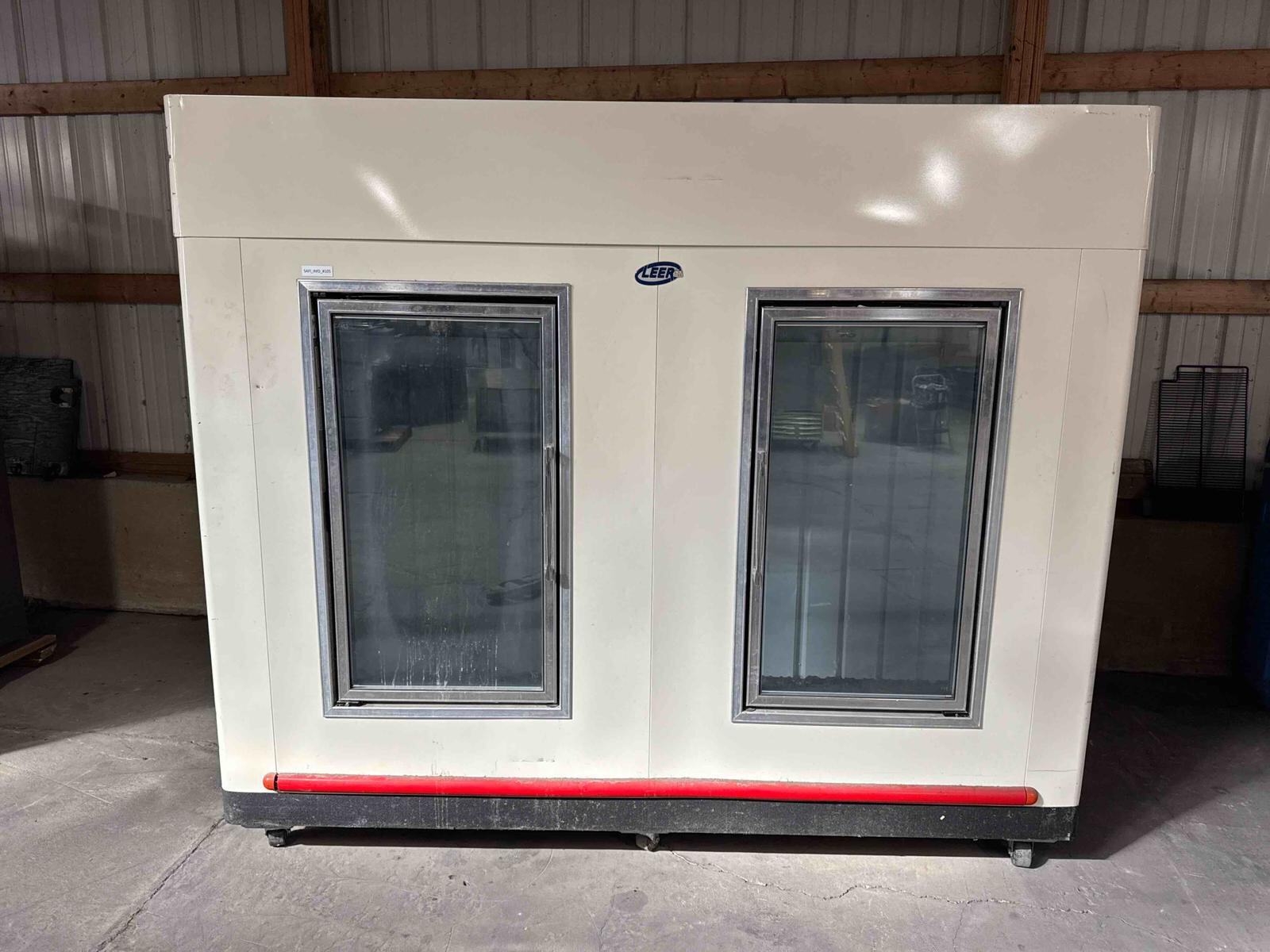 Used 94" Leer P100AG Reach In Indoor Ice Merchandiser Freezer 2 Glass Doors 120V