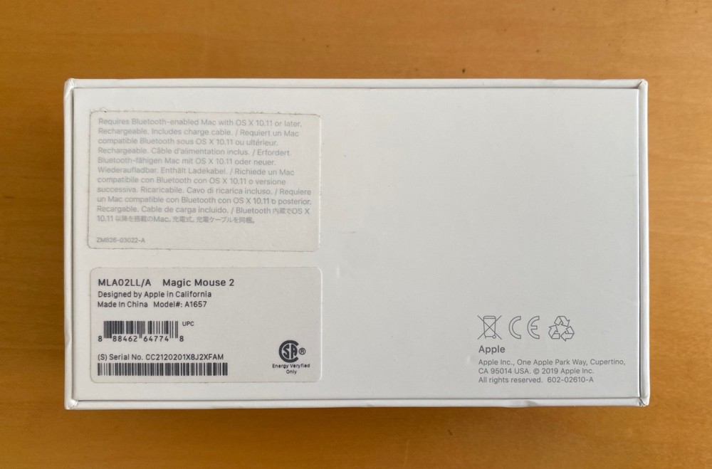 Apple Magic Mouse 2 - White - Open box - Unused - Perfect Condition - MLA02LL/A