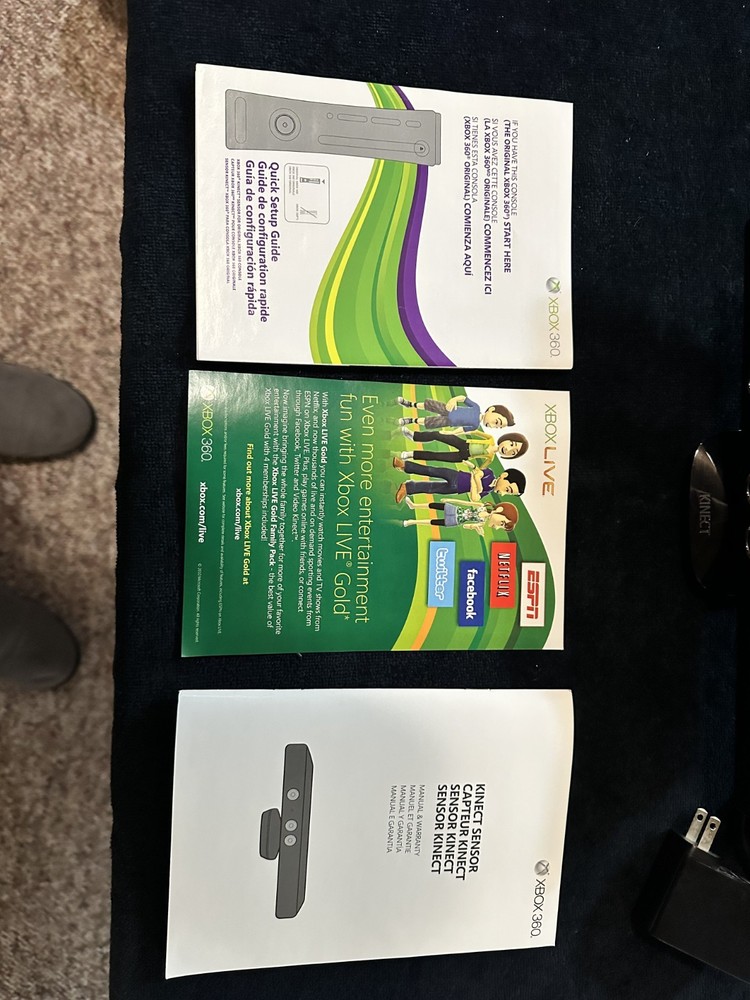 Microsoft Xbox 360 Kinect Sensor Bar Motion Camera Tested Working with 2 Games