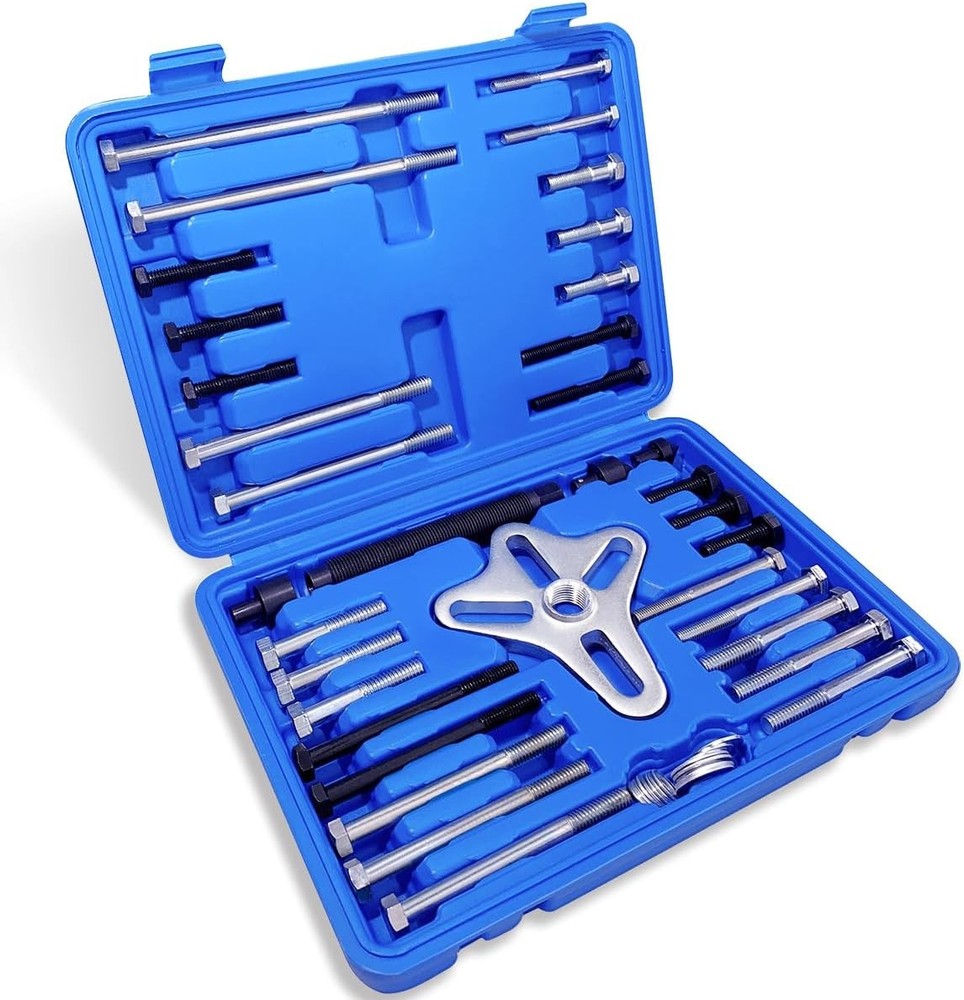 46Pc Harmonic Balancer Puller Set Steering Wheel Flywheel Pulley Removal Kit