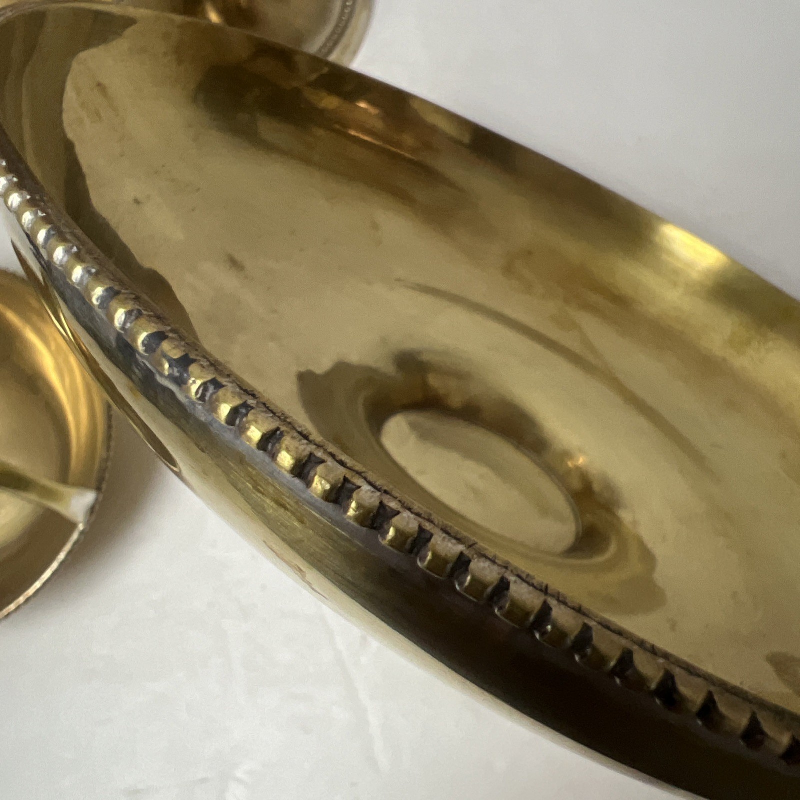 Antique Victorian Epergne Stand Gilt Silverplate Nickel 3 Hanging Bowls 11.5"