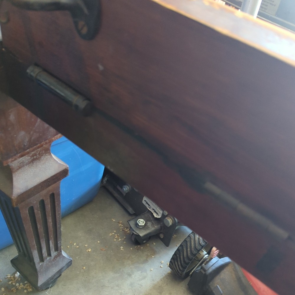 Antique J & E ascott Slate Bed Snooker Pool Table/Dining Table