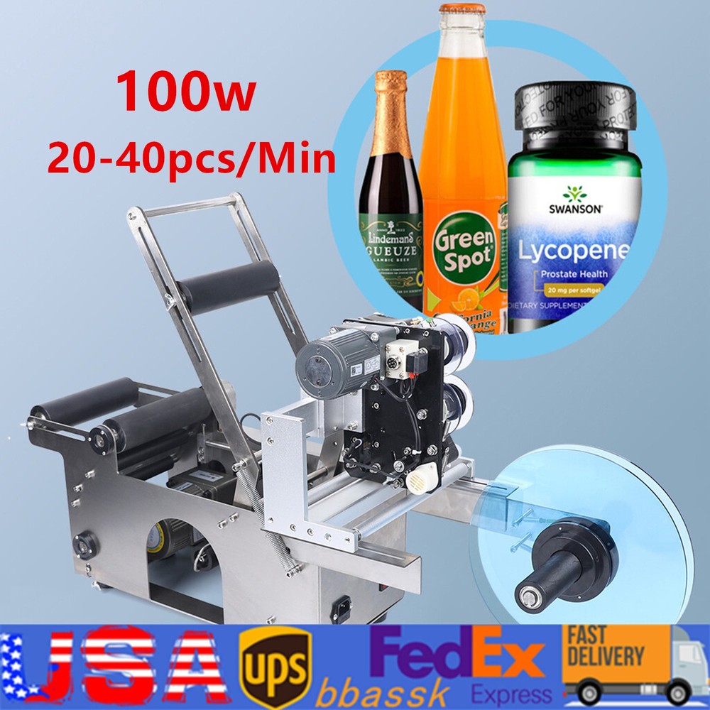 Semi Automatic Labeling & Coding Machine Round Bottle Jar Label Marking Machine