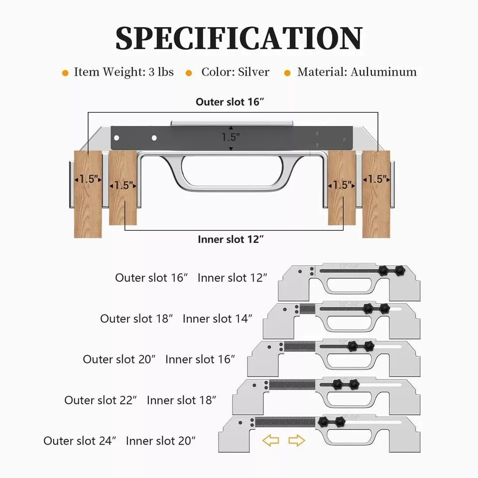 13 IN 1 Framing Tools, 12-24 Inches Framing Stud Layout Tool, Stud Framing Ji...