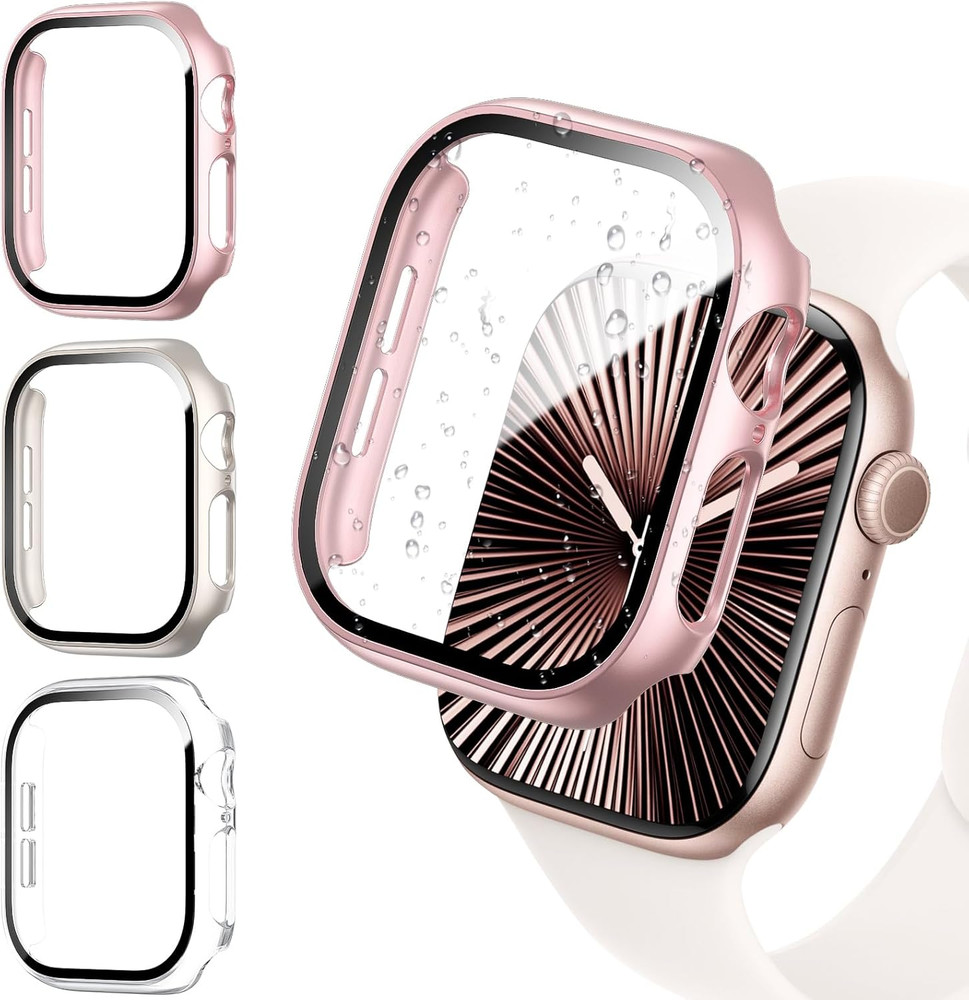 COMMUTER 3 Pack Case for Apple Watch Screen Protector Case Series 10 46Mm