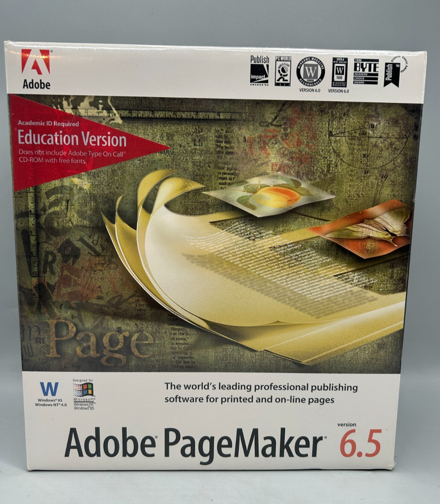 Adobe PageMaker 6.5 Education Version Windows - Sealed