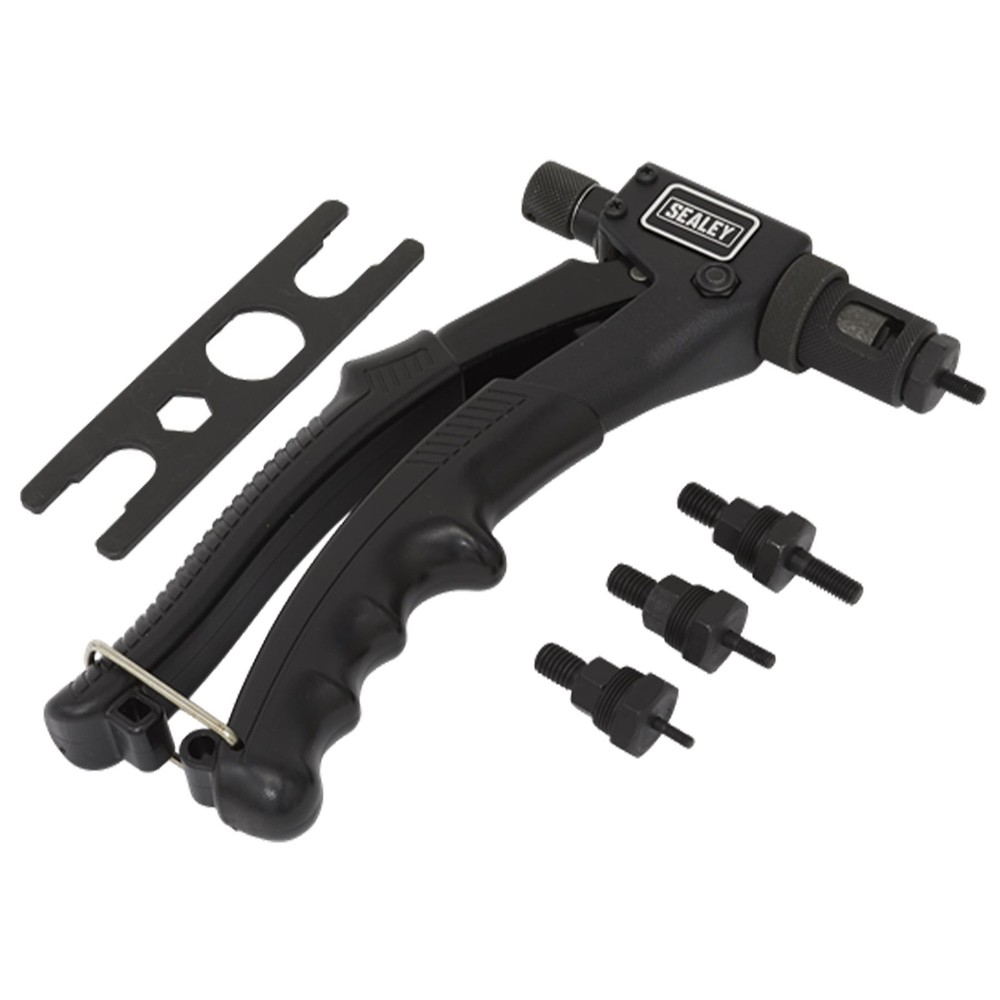 Sealey AK393 Threaded Nut Riveter/Rivet Gun Rivnut Insert Tool + 40 Rivets M3-M6