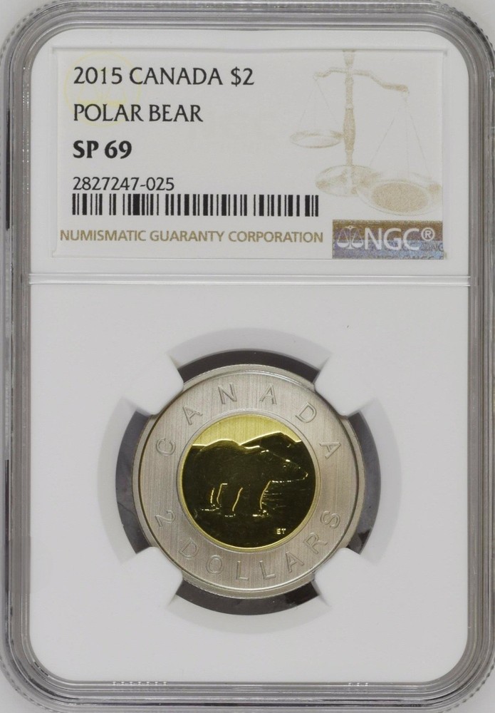 2015 Canada $2 Polar Bear Specimen NGC SP69