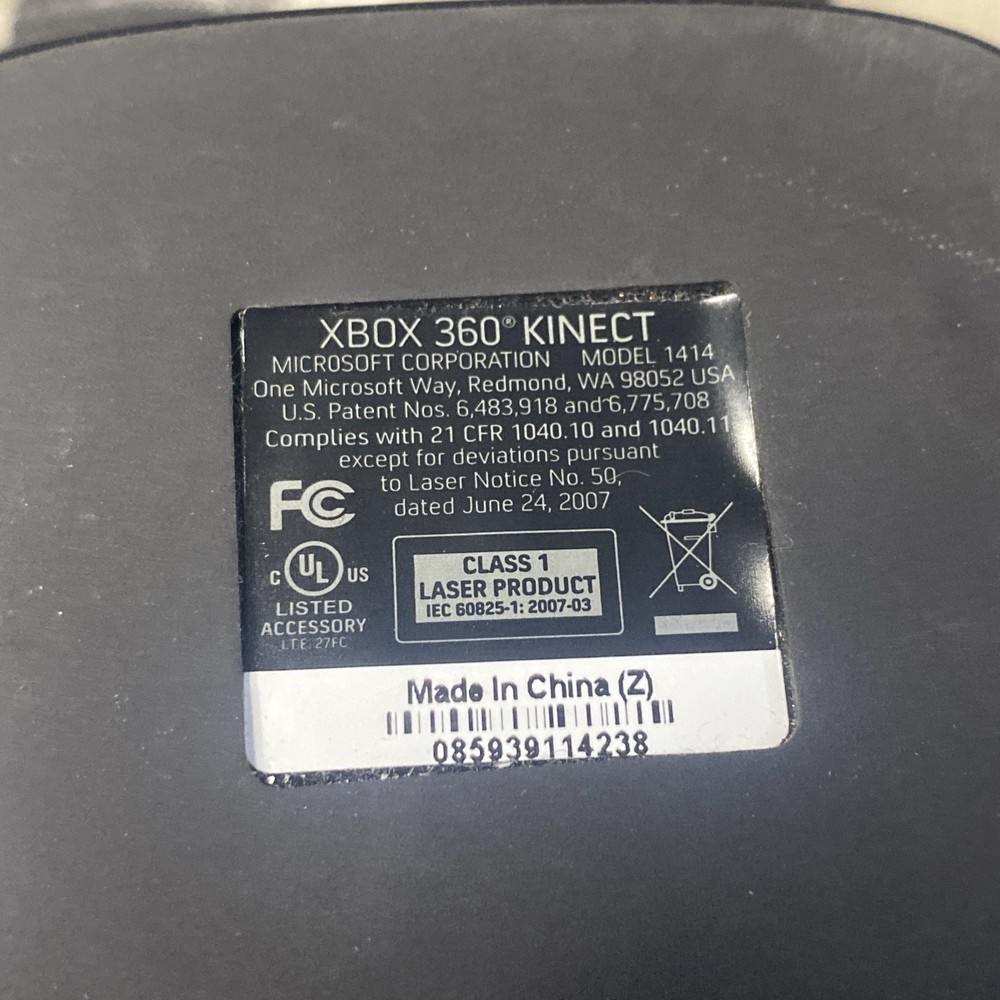 Microsoft 1414 Xbox 360 Kinect Sensor Bar - Black - Tested And Working