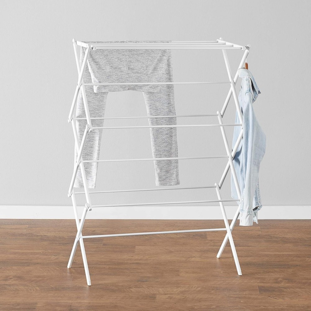 Space-Saving Foldable Laundry Drying Rack - Compact 14.5" D x 29.5" W Design