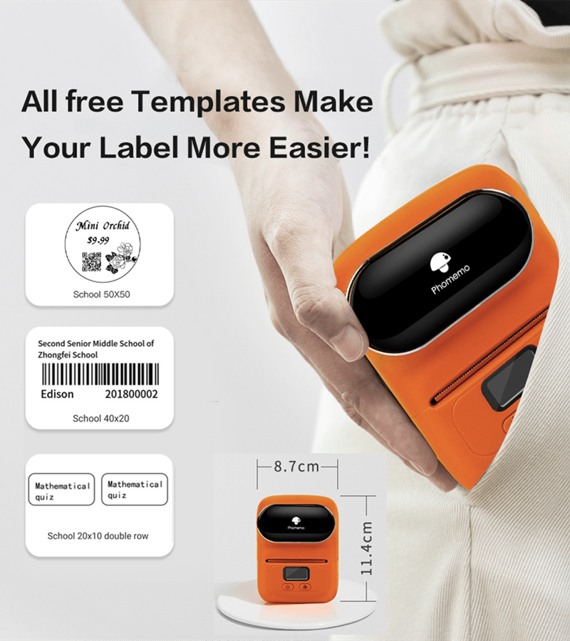Phomemo M110 Bluetooth Portable Thermal Label Maker for Labeling Shipping Office