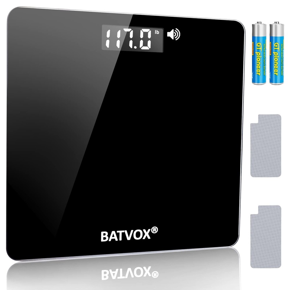 Talking Bathroom Scale 400 lb Capacity Large LCD Elderly & Visually Impaired