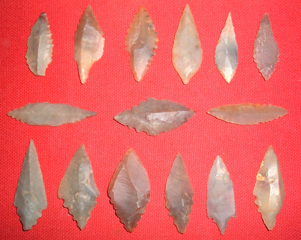 (41) Choice Assorted Sahara Mesolithic Ancient African Points, Blades (6K-8K)