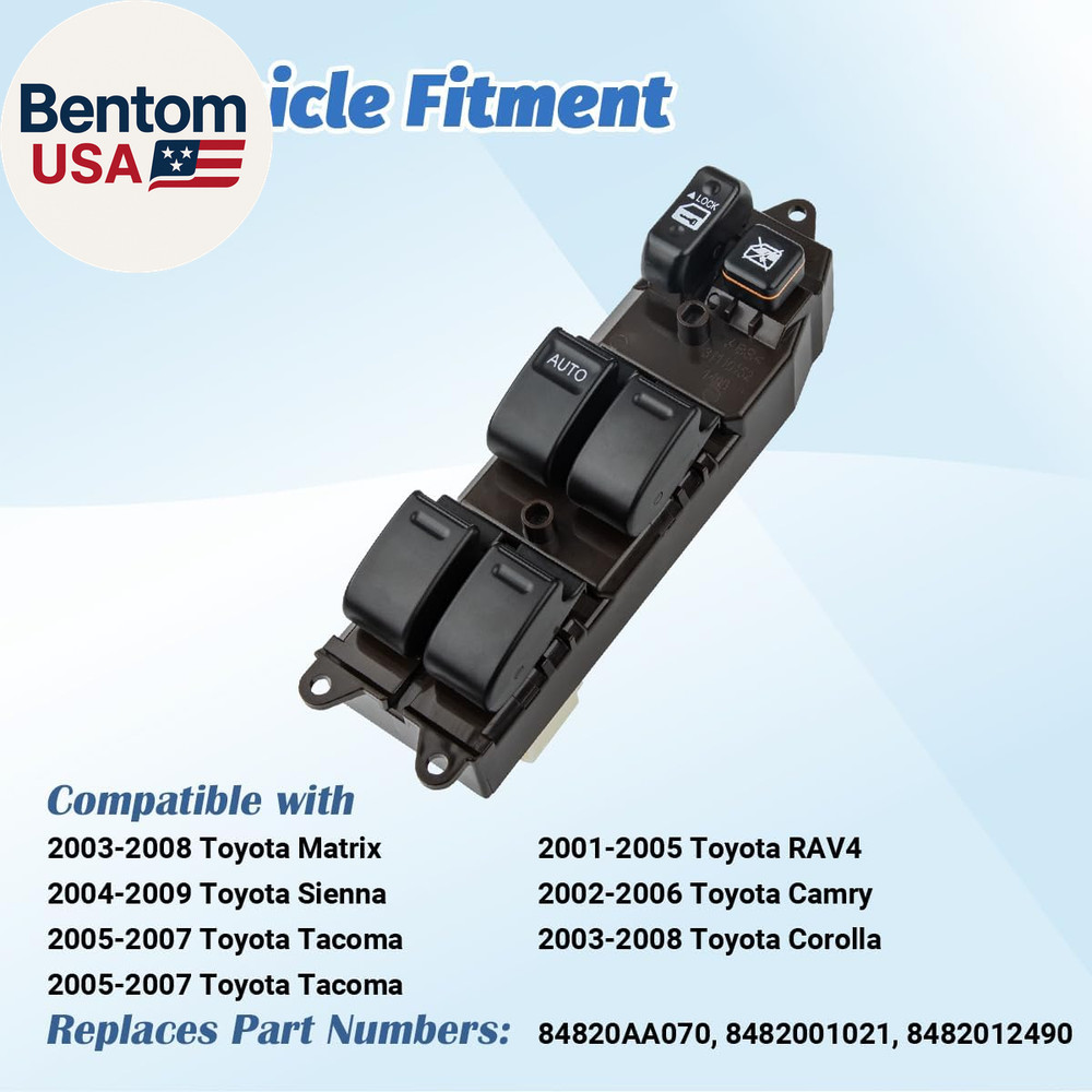 Door Master Window Switch Power Control Button Compatible with 2002-2006 Toyota
