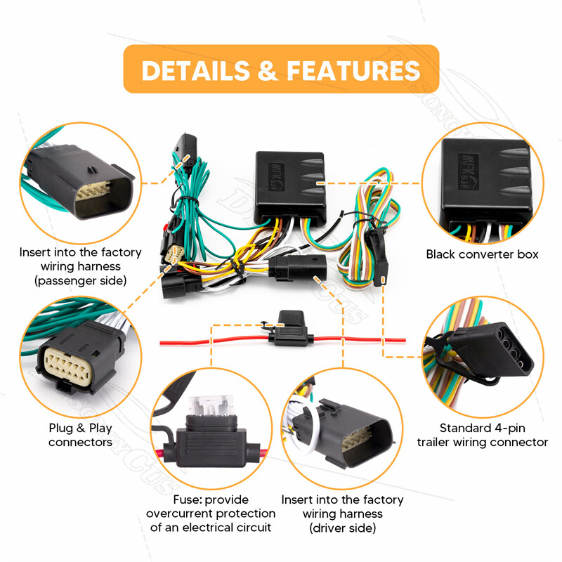 Trailer Tow Hitch For 18-19 20 21 22 23 Jeep Wrangler JL w/ Wiring Harness Kit