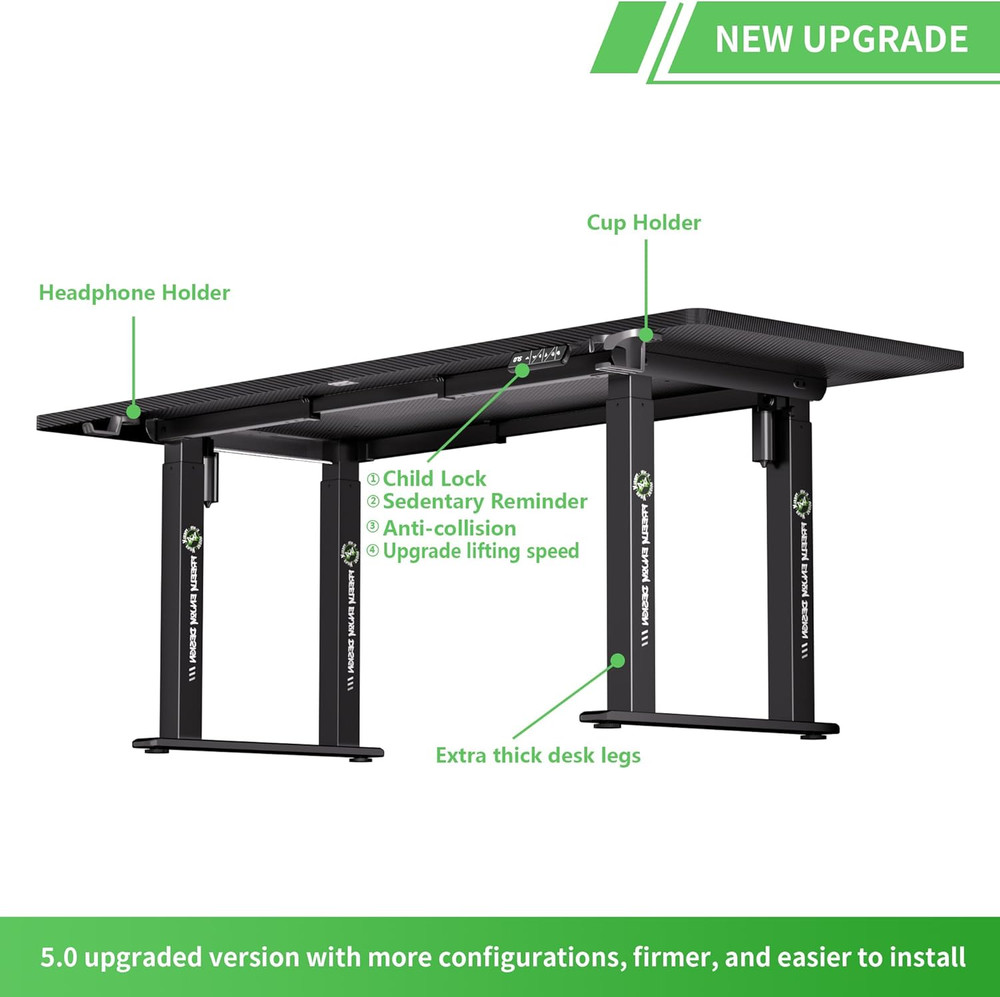 X-Win 71" Electric Height Adjustable Standing Desk - Ergonomic Sit/Stand Worksta