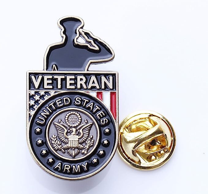Army Veteran Salute Pin