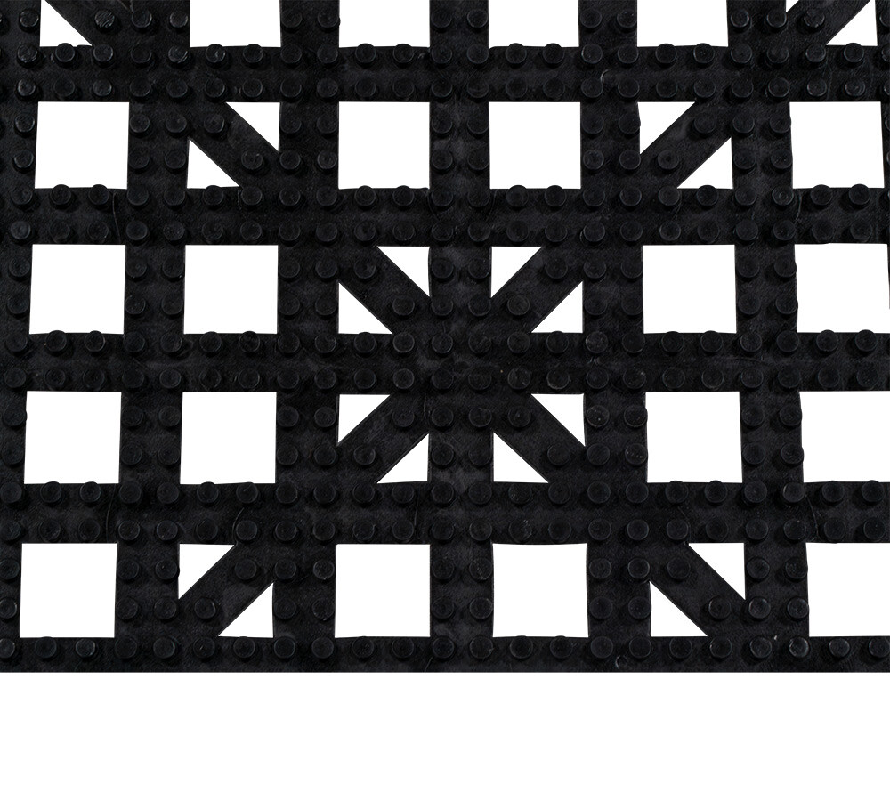 48 Pack 12"x12" Non Slip Interlocking Self Drainage Tiles - 1/2" Thick, Black