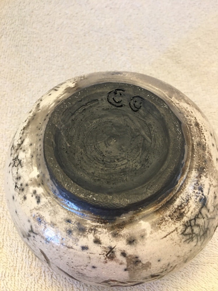 Raku Art Pottery Signed Dish/Bowl/Vase