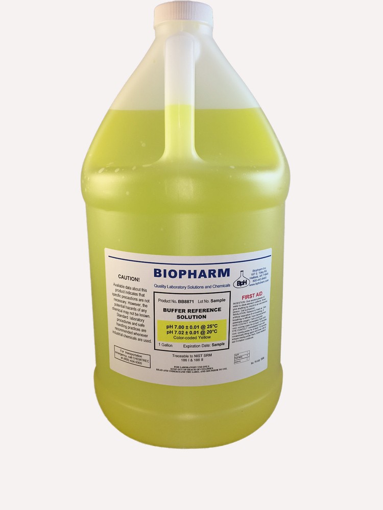 Biopharm pH Calibration Solution 1 Gallon pH 7 Buffer NIST Traceable
