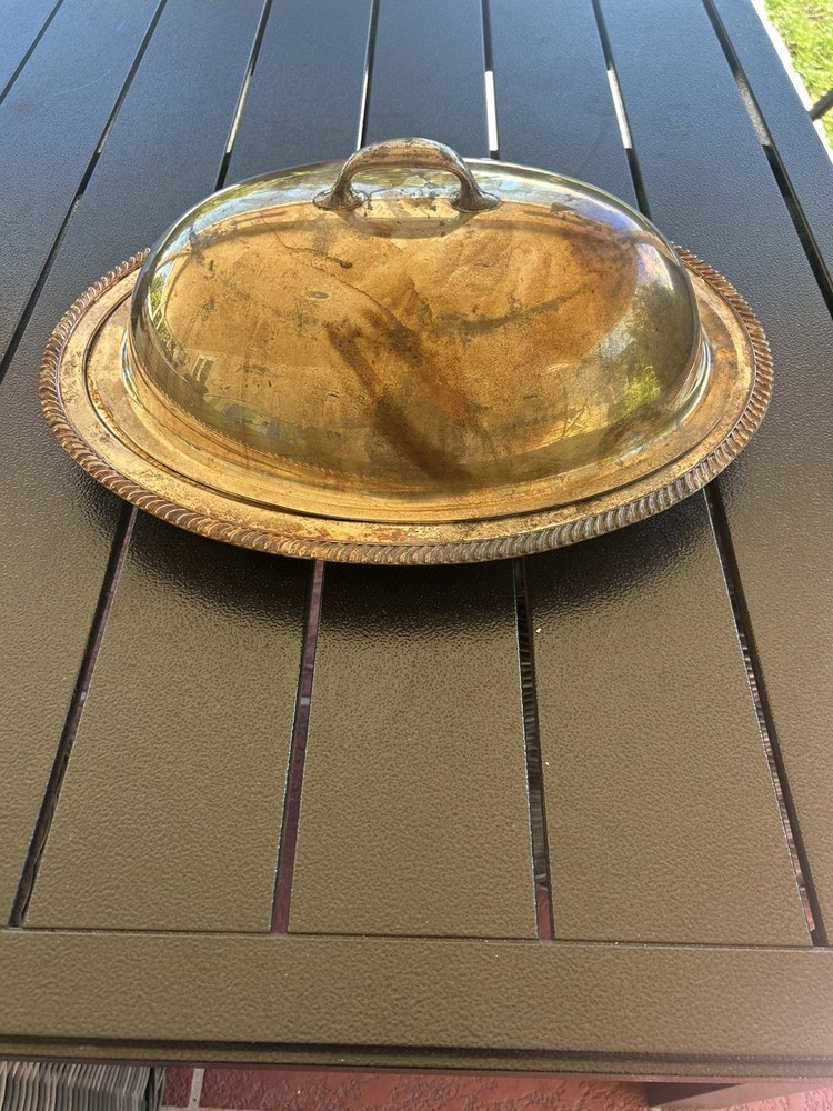 Vintage Dome Platter With Feet