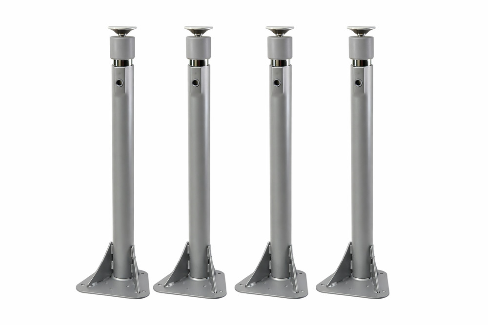 MooreCo 66692 Platinum Adj. Table Legs Table Height 4 Pk Triangular Base 16"-27"