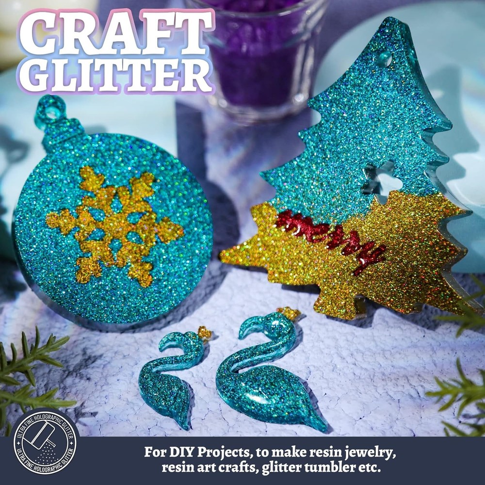 Blue Holographic Glitter for Crafts