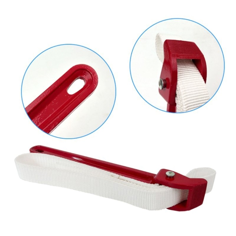 Nylon Belt Filter Bathroom Wrench Adjustable Spanner Strap Non-slip Garage-Tools