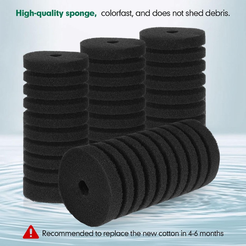 AQQA Replacement Aquarium Filter Sponge 4 Pack S（replacement sponge)
