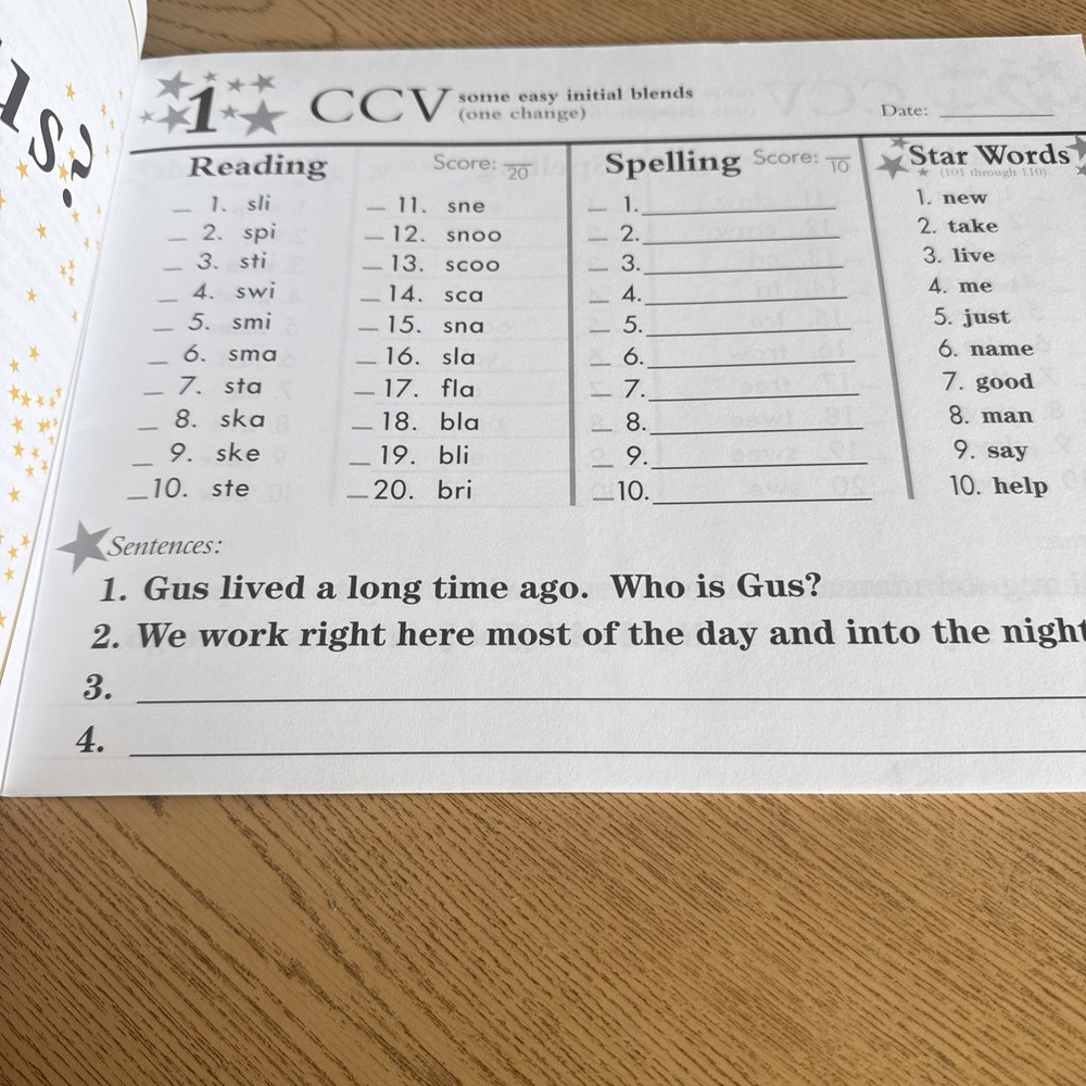 Seeing Stars Decoding Workbook Books 1, 2, & 3