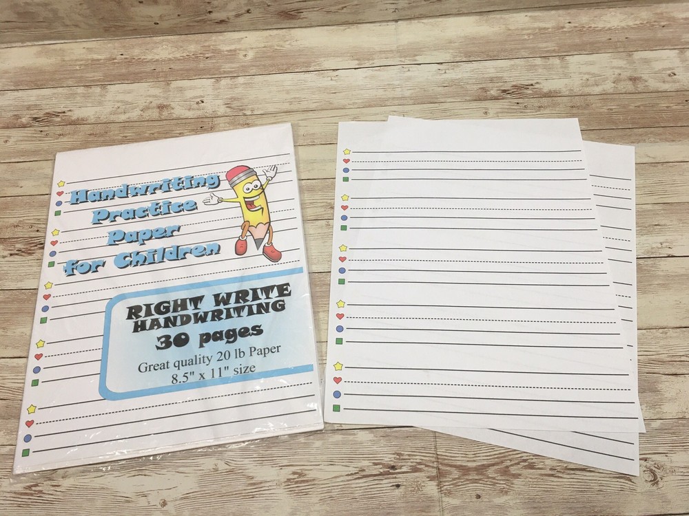 RightWrite Handwriting - Handwriting Practice Paper For Children - 30 Sheets