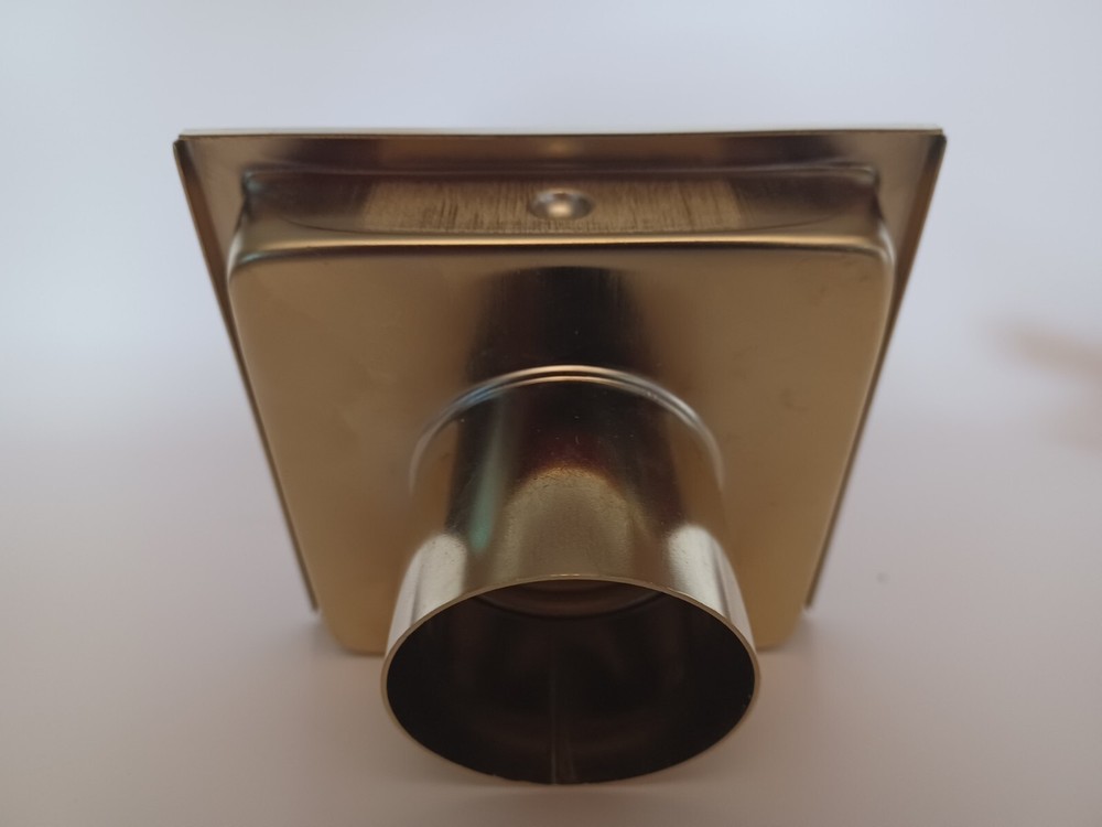 4" Square Brushed Gold Copper Floor Drain Grate W/ Removable Tile Insert