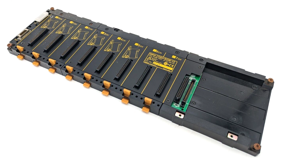 Omron C200H-BC081-V2 PLC back plane rack Used