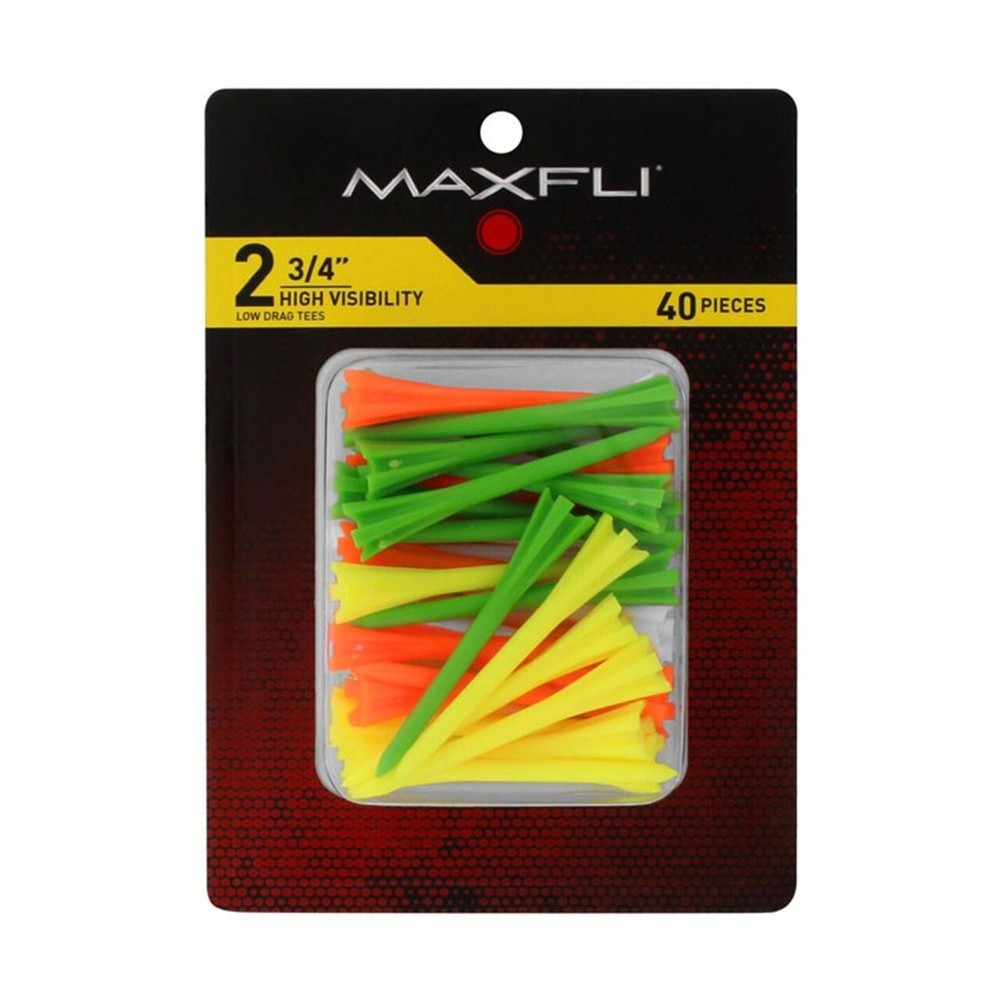 Maxfli Pronged High-Visibility Golf Tees - 2 3/4" - 40 Pack