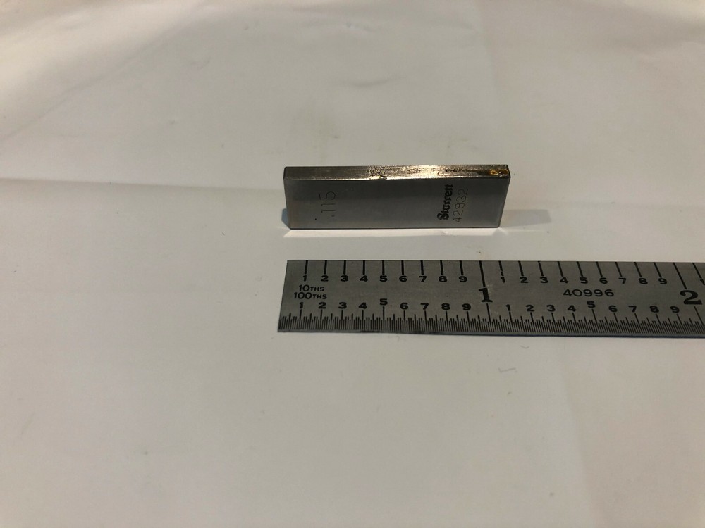 .115" Starrett Rectangular Steel Gage Gauge Block.