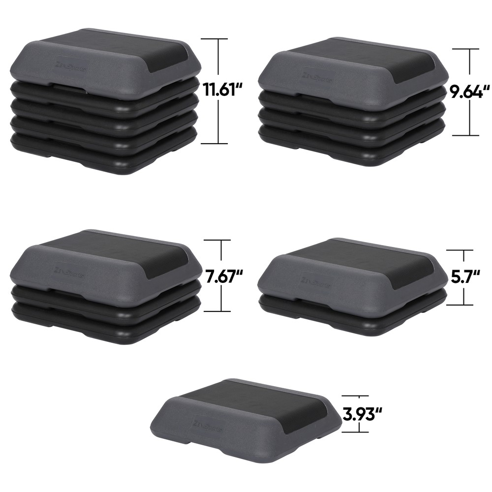 High-Intensity Step Aerobic Exercise Platform Nonslip with 4 Risers Exercise