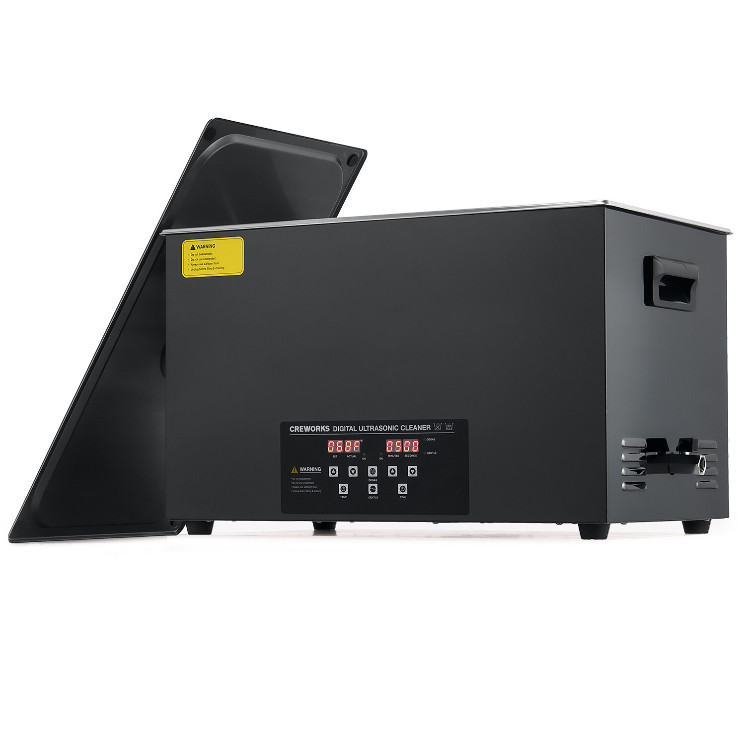 CREWORKS 2L to 30L Ultrasonic Cleaner Titanium Steel w/ Degas & Gentle Mode