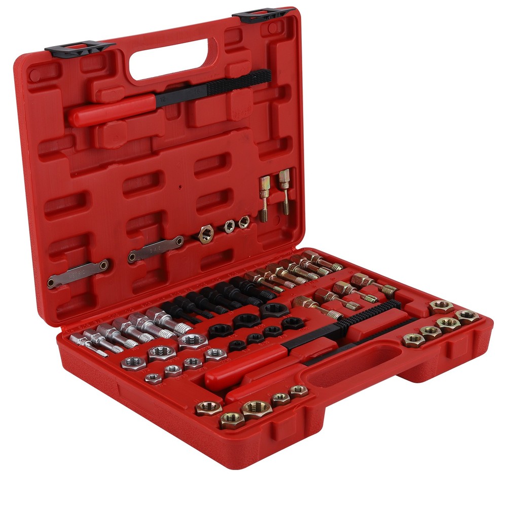 56Pcs Thread Restorer Kit Rethread Repair Tool Unc Unf & Metricthread Chaser Set