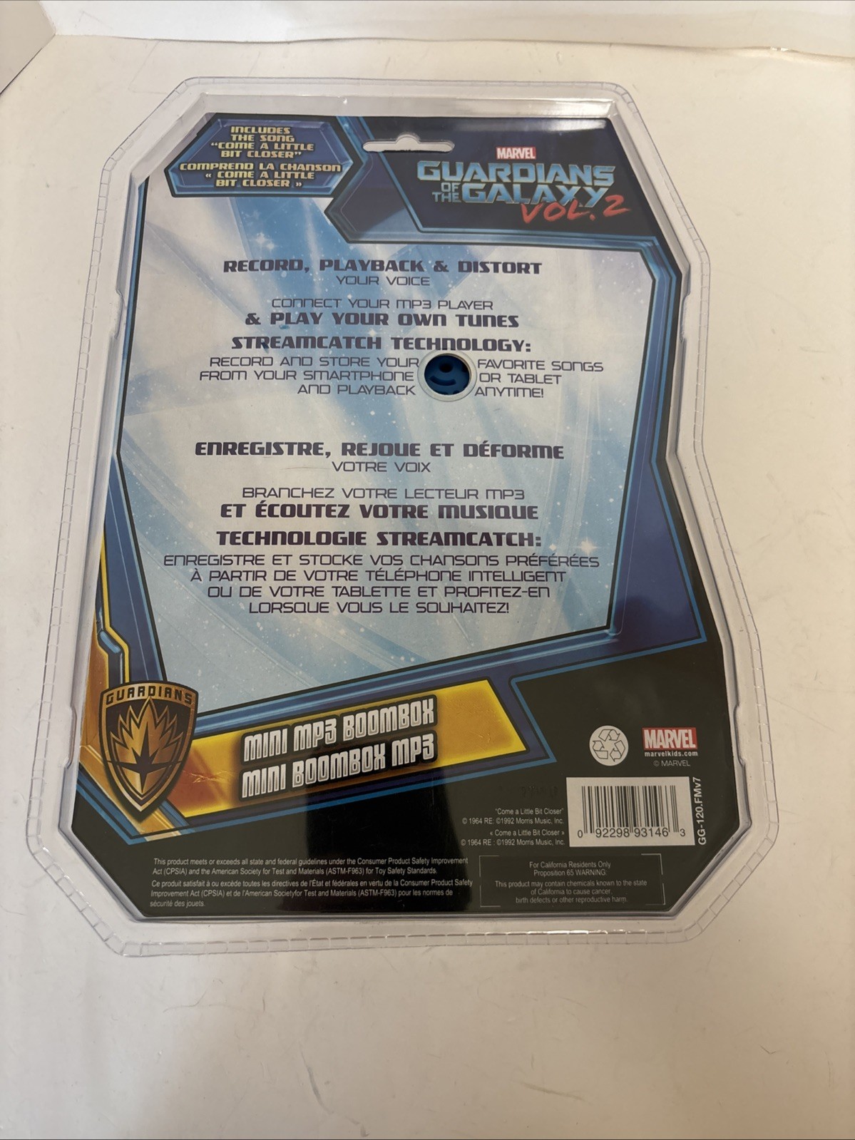 MARVEL Guardians of the Galaxy Vol. 2 Star Lord Walkman Mini MP3 Player Boombox