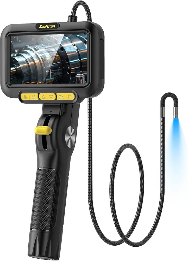 Two-Way Articulating Borescope  Light 6.2mm Probe Industrial Endoscope Camera