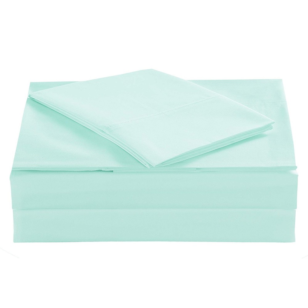 Queen Percale Bed Sheets, 200 Thread Count Cotton Polyester Blend Sheet,Wrink...