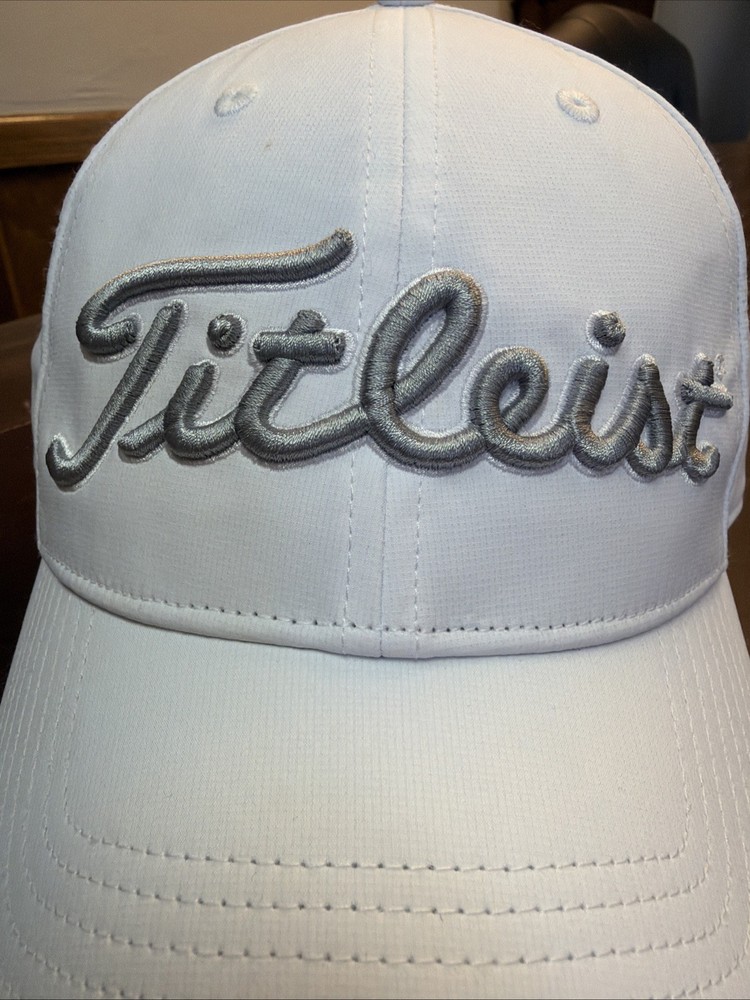 Titleist Ball Cap | White w/Grey Monogram | Adjustable Sizing | Heerema Marine