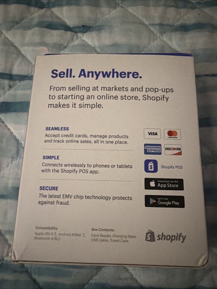 Shopify Credit Card Reader Chip & Swipe White Model S1701 – New