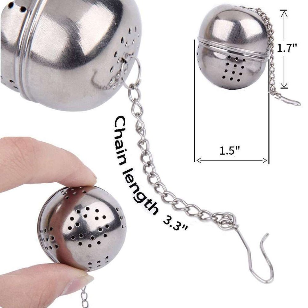 Tea Infuser Ball Mesh Loose Leaf Herb Strainer Stainless Steel Secure Locking