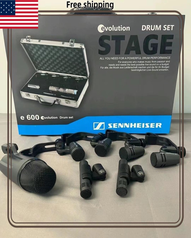 GENUINE Sennheiser Drum Kit 600 e600 Drum Mic Package with Case e602 e604 e614