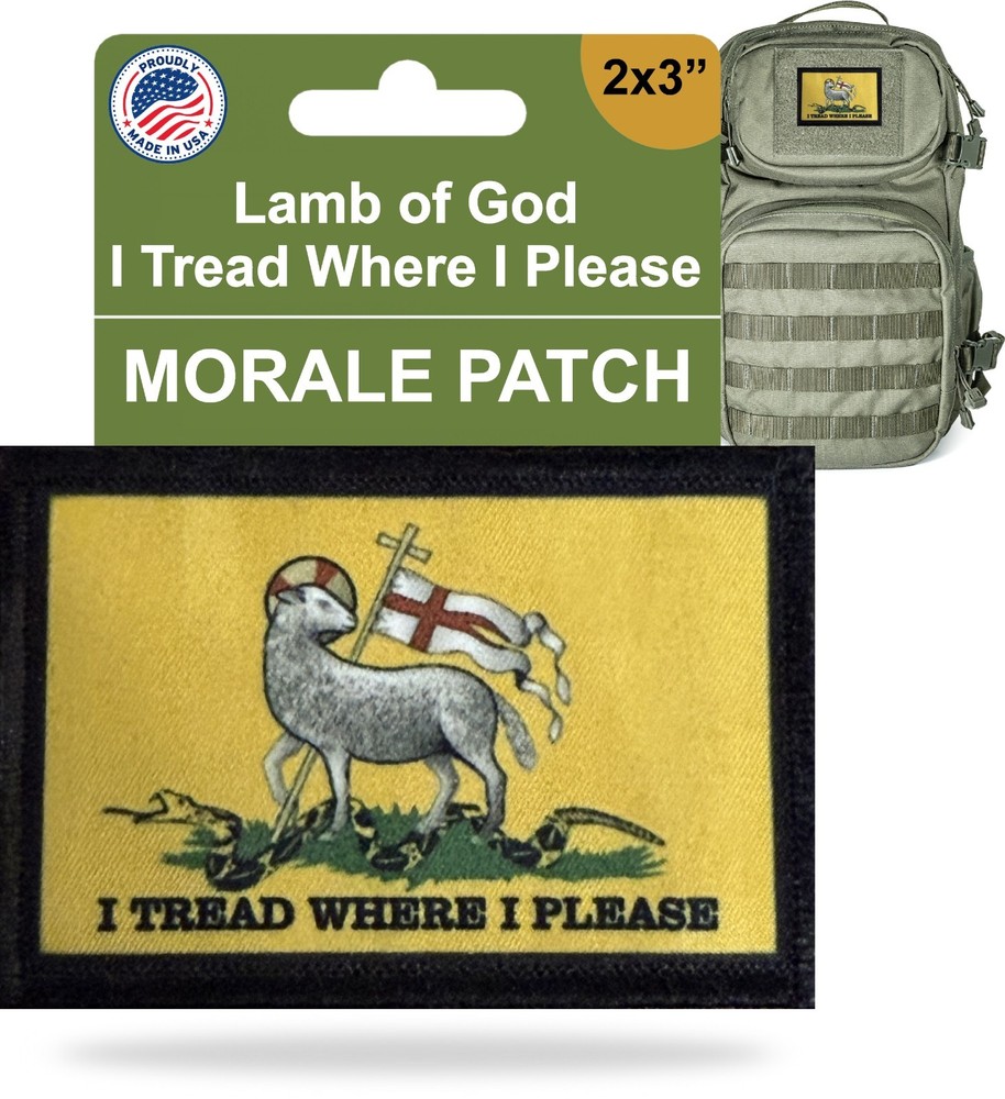 USA Flag Templar Cusader Morale Patch - 2x3 Christian Patch hook and loop